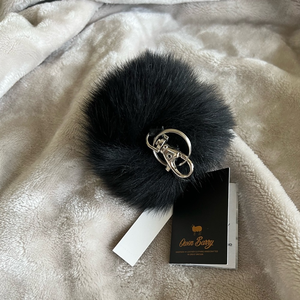 Madewell Owen Barry Shearling Poof Purse Keychain